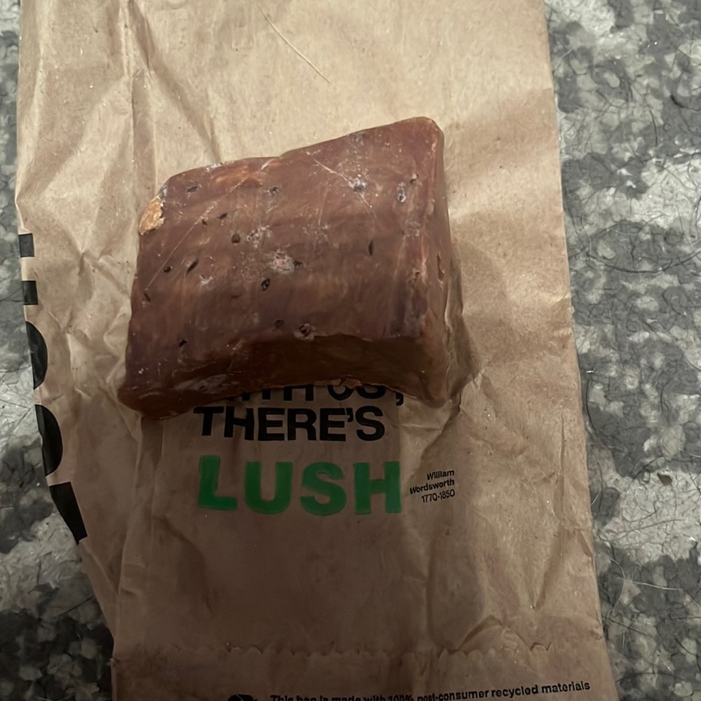 Lush cosmetics golden linseed bar soap